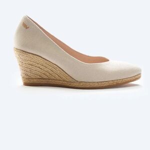Viscata Roses Canvas V Cut Espadrille Wedges – Size EU 42 (US 11)